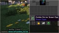 A zombie horse can be spawned through commands and its spawn egg (Image via Sportskeeda Gaming || Mojang Studios)